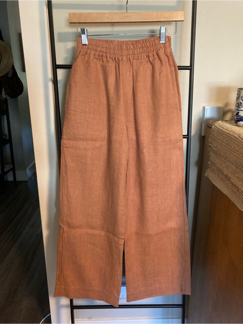 Moss Grey Doris Trouser Heavyweight Linen - Blossom